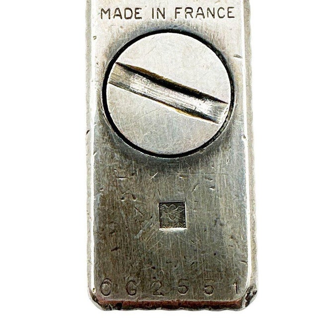 1970s French Modern Silver & Gold Plate Gas Pocket Guilloché Lighter by s.t. Dupont For Sale - Image 10 of 10