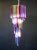 Vintage Italian Multicolored Glass and Metal Mariangela Chandelier, 1983 For Sale - Image 4 of 11