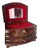 1970s Solid Walnut Jewelry Box With Key For Sale