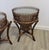 1950s Pair Mid-Century McGuire Style Rattan End Tables With Spiked Gallery Rims For Sale - Image 5 of 12