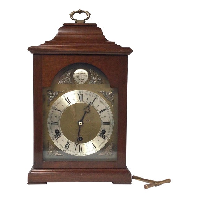 Elliott of London Caddy Top Mahogany Bracket Clock For Sale