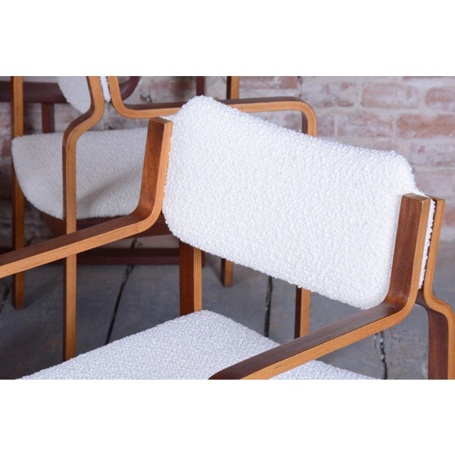 Textile Mid-Century Modern Chairs in Mahogany by Ludvik Volak, 1960s, Set of 4 For Sale - Image 7 of 13