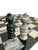1970’s Marble Chess Game Set Black and Gray Onyx - 33 Pieces For Sale - Image 11 of 11