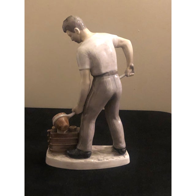 Realism Mid-Century Bing & Grondahl "Ironfounder" Sculpture by Svend Jespersen For Sale - Image 3 of 6