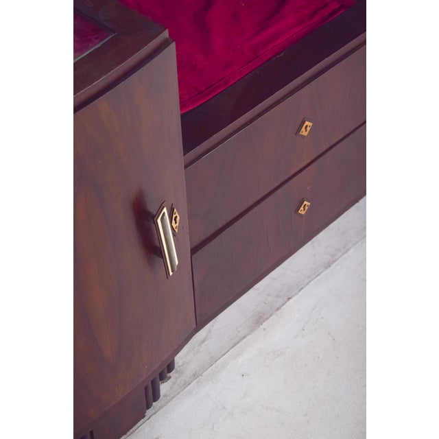 Wood Vintage Art Deco Walnut Dressing Table, 1920s For Sale - Image 7 of 11