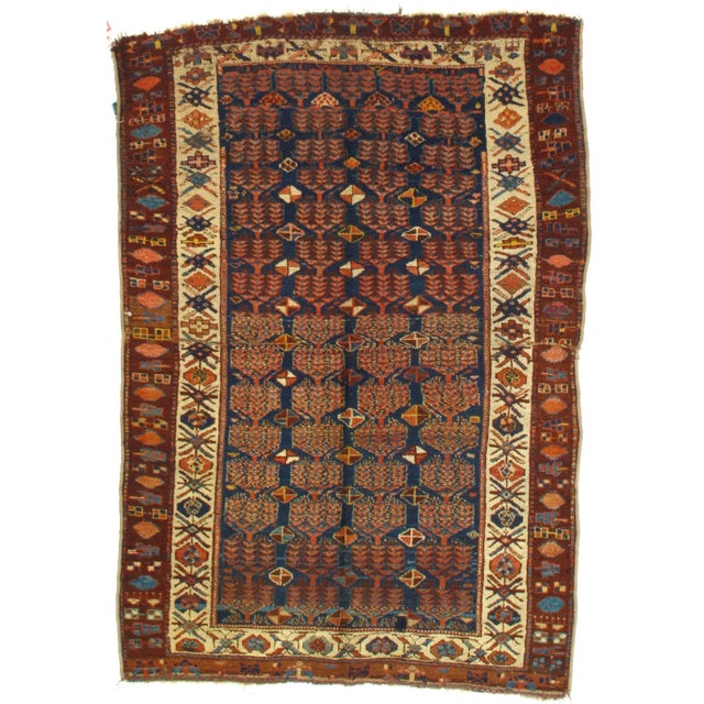 1920s 1920s Antique Persian Rug - 4′4″ × 6′5″ For Sale - Image 5 of 5