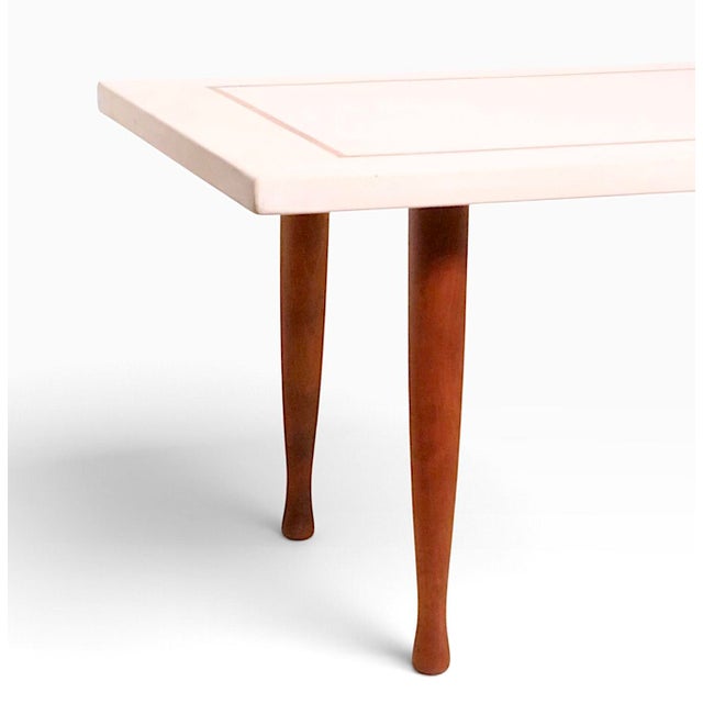 Mid Century Stone and Wood Coffee Table For Sale - Image 15 of 16