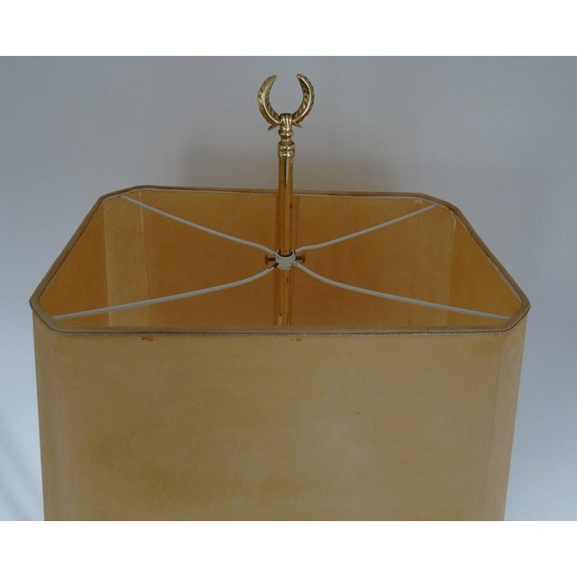 Gilded Brass Floor Lamp in the style of Gio Ponto, 1970s For Sale - Image 6 of 18