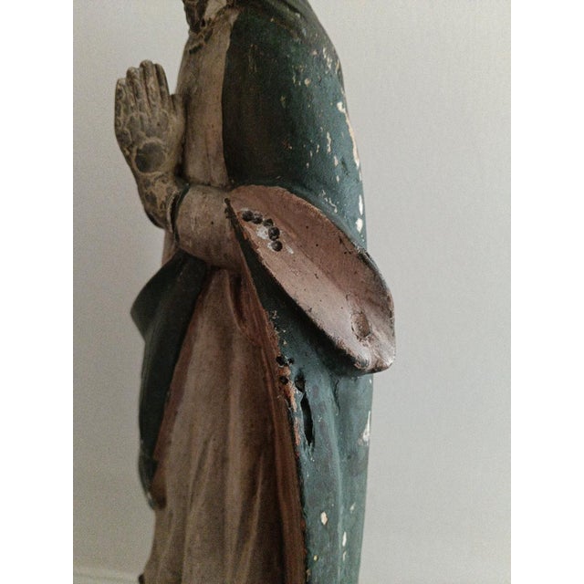 Unknown, Cedar Holy Statue Depicting Our Lady of the Conception ± 1750, 1785., 1800s, Cedar For Sale - Image 16 of 18