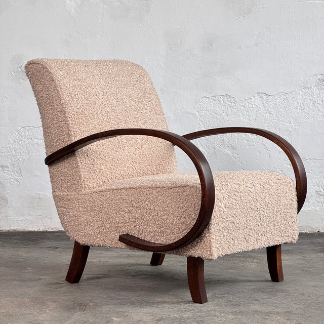 Wood H-410 Chairs by Jindrich Halabala for Up Závody, 1930s, Set of 2 For Sale - Image 7 of 12