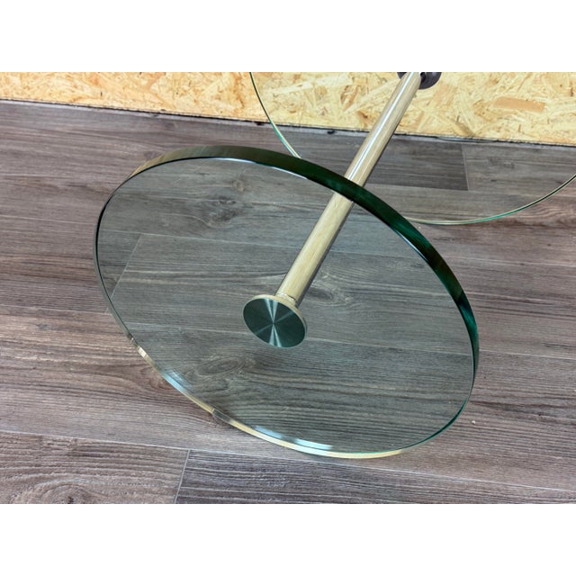 Space Age Side Table in Chrome and Glass, 1980s For Sale - Image 12 of 15