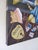 Contemporary Bedtime Story by Zoa Ace | Oil on canvas Cat reading a book by a window with stars and a Ouija board. For Sale - Image 3 of 5