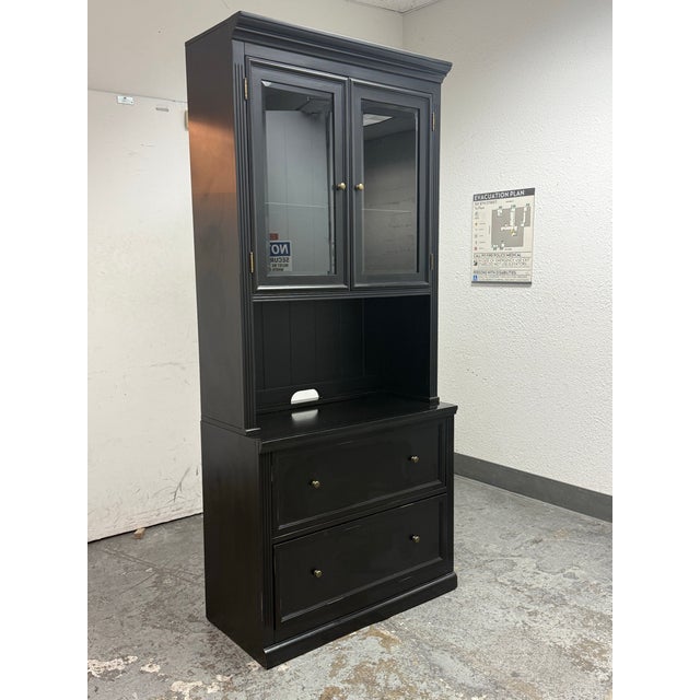 Tuscan Ballard Design Tuscan File Console + Hutch For Sale - Image 3 of 12