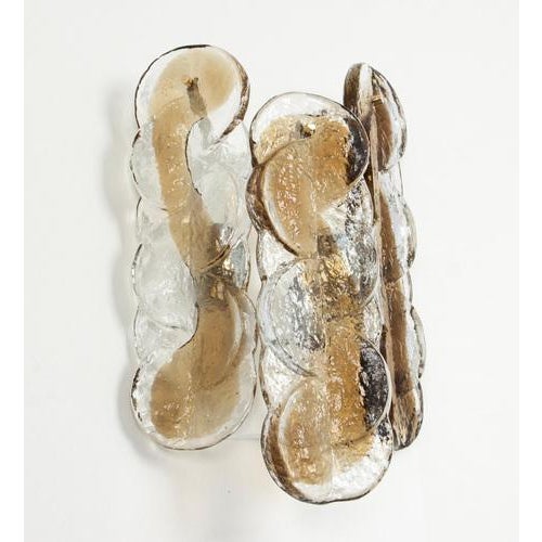 Glass Large Citrus Wall Lights from Kalmar, Austria, 1960s, Set of 2 For Sale - Image 7 of 10