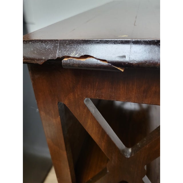Midcentury Modern Walnut Book or Display Shelf For Sale - Image 10 of 11