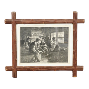 Antique Copper Engraving Print With Popular Bavarian Scene Ca. 1900