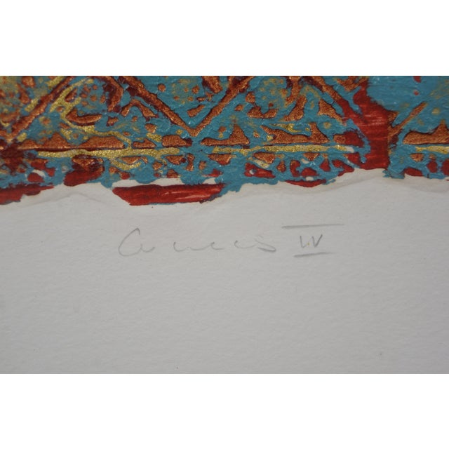 Early 21st Century Roy Tonkin Signed Graces IV Mandolin Dancing Carborundum Etching Print 27", Framed For Sale - Image 5 of 13