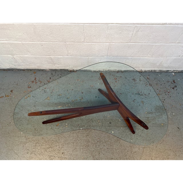 Mid-Century Walnut 'Jacks' Coffee Table Attributed to Adrian Pearsall For Sale - Image 13 of 15