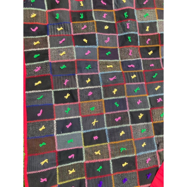 American Antique Mens Suiting Quilt For Sale - Image 3 of 5