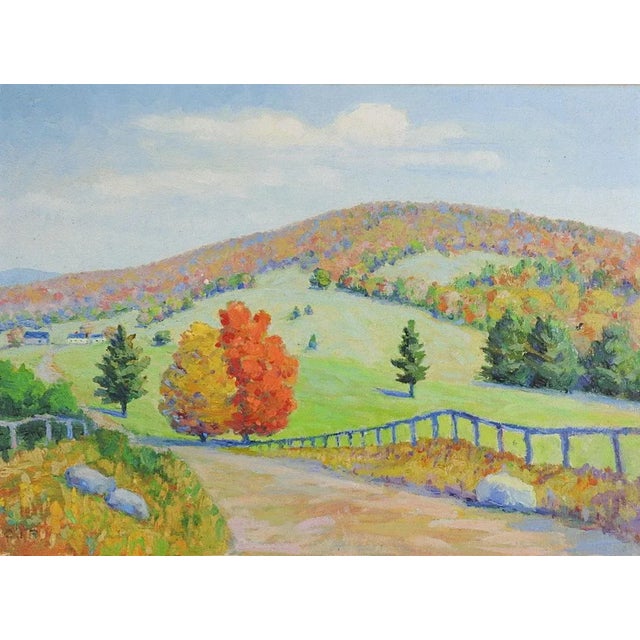 Vintage Albany Maine Landscape Painting For Sale In Seattle - Image 6 of 6