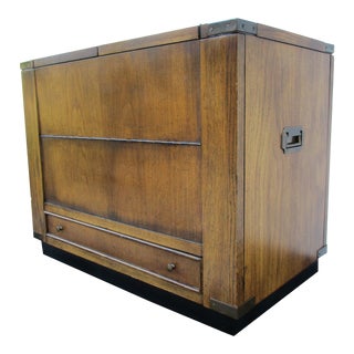 20th Century Brandt Campaign Style Mini Dry Bar For Sale
