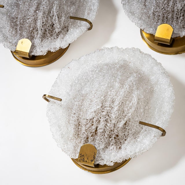 Set of Five Wall Lights with Glass Shades, italy, Mid-20th Century For Sale - Image 10 of 10