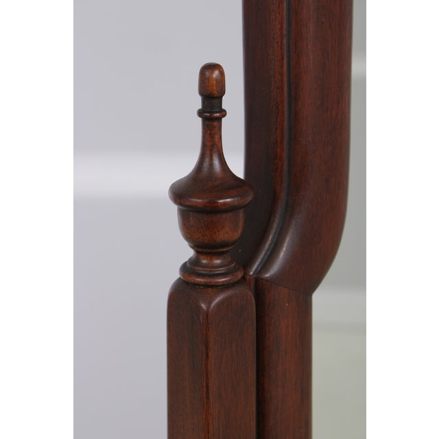 Brown Henkel Harris Mahogany Cheval Standing Dressing Mirror For Sale - Image 8 of 16