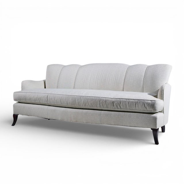 Contemporary Baker Scalloped Back Sofa For Sale - Image 3 of 10