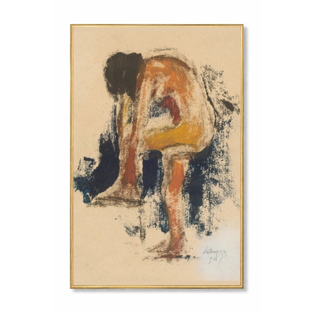 Abstract 1930 Vintage Abstract Nude Figure Art Print by Zolo Palugyay - 8" X 12" For Sale - Image 3 of 10