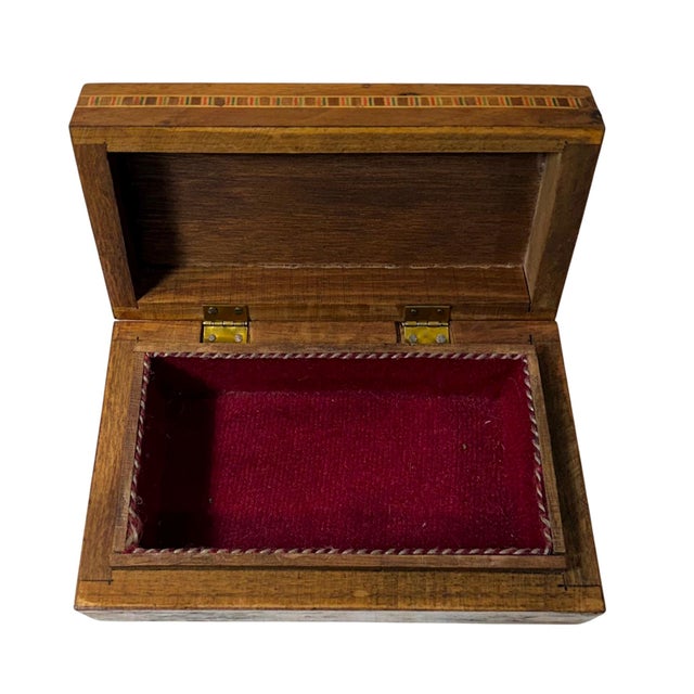 Brown 19th Century Anglo Indian Sadeli Mosaic Inlaid Box For Sale - Image 8 of 11