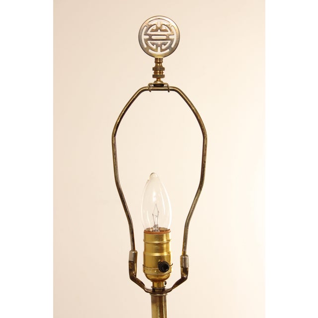 Mid 20th Century Japanese Pair of Hand Painted Porcelain Table Lamps For Sale - Image 5 of 12