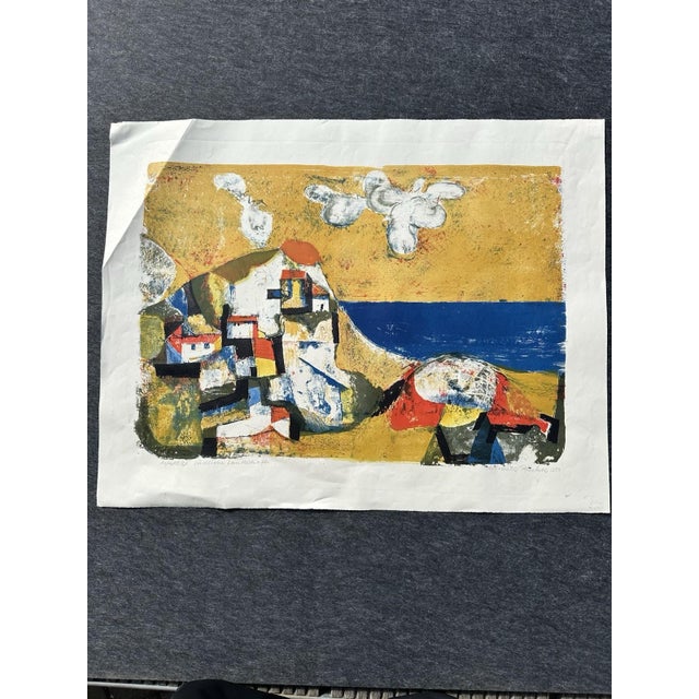 Color print entitled "Southern Landscape." The work is by the artist Michael Prechtl and is hand-signed and dated 1956 in...