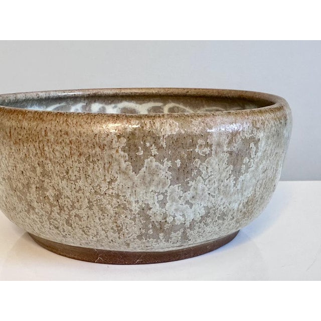 Crystalline Flow Glazed Studio Ceramic Bowl by Helma Klett, Fredelsloh, Germany, 1980s For Sale - Image 4 of 13