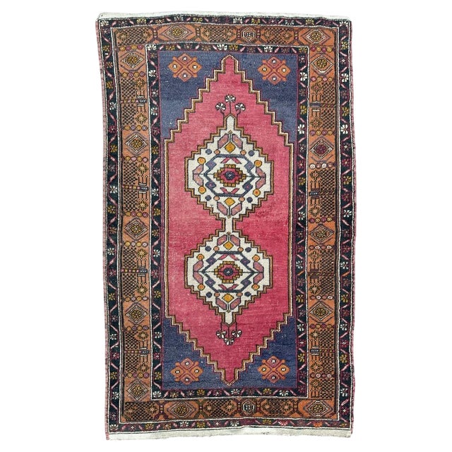 Mid-Century Turkish Anatolian Rug, 1940s For Sale