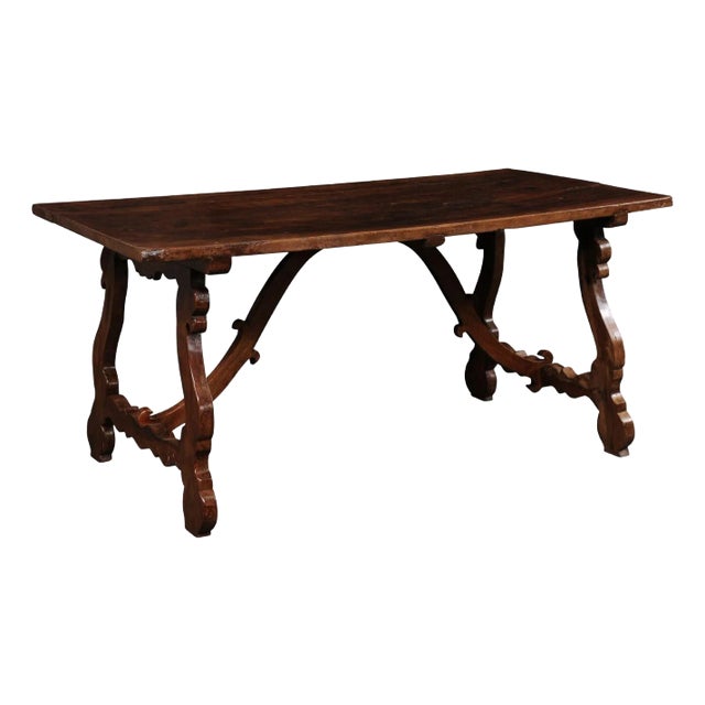 Italian Lyre Leg Dining Table, Late 18th C. For Sale