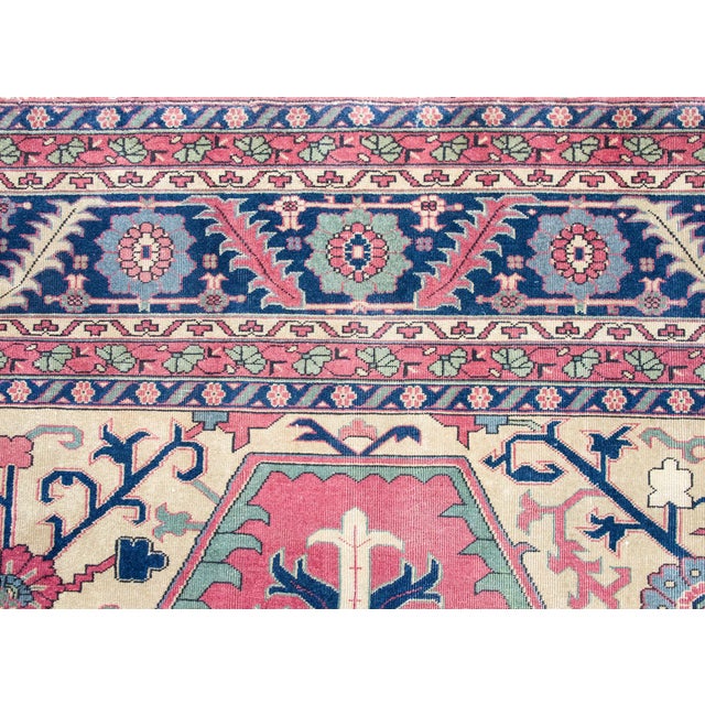 Pink Early 20th Century Turkish Sparta Rug For Sale - Image 8 of 16