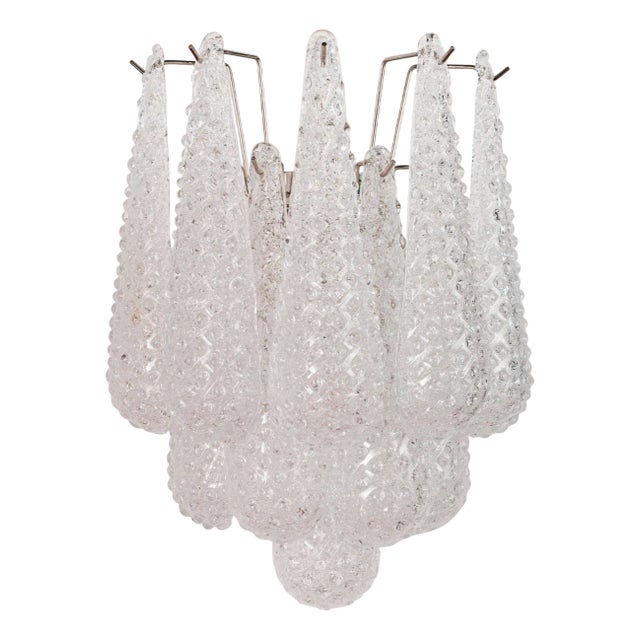 Spoon-Shaped Murano Glass Wall Sconce, Italy, 1980s For Sale