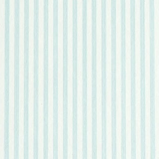 Sample - Schumacher Edwin Stripe Narrow Wallpaper in Sky For Sale