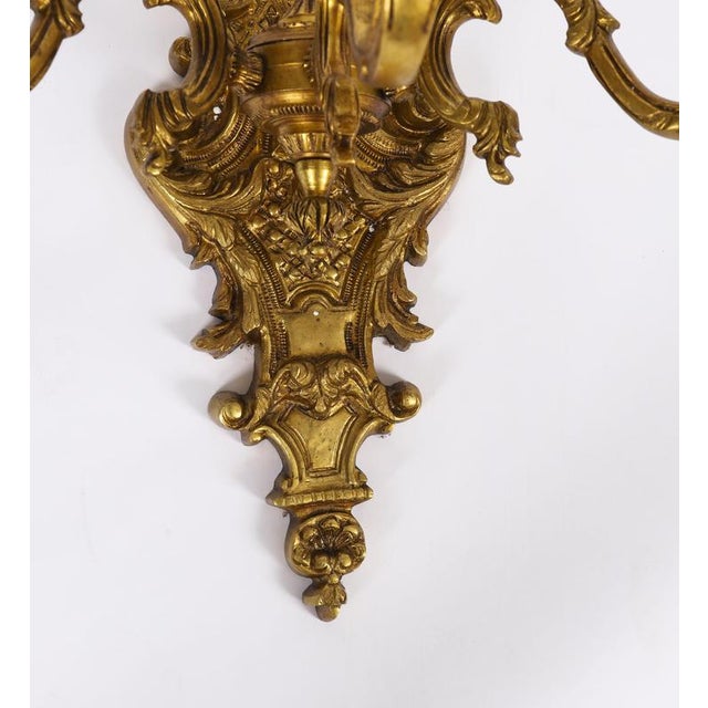 Antique French Gilt Bronze Ormolu Wall Lights, 1890s, Set of 8 For Sale - Image 13 of 15