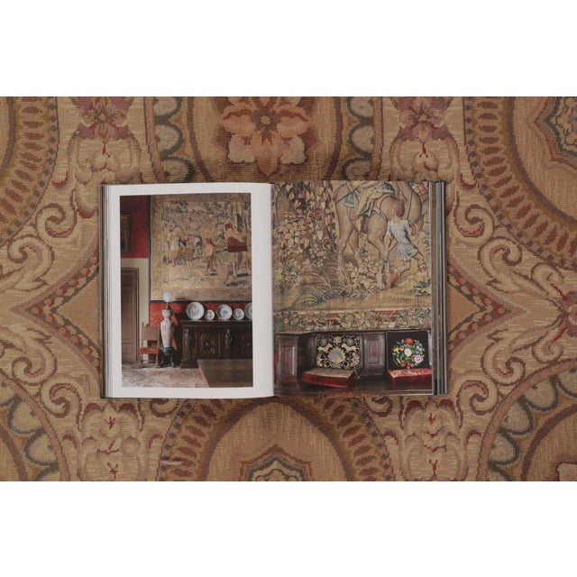 Brass Vintage Aubusson Style Needlepoint Rug With Bold Floral Medallions - Rug & Kilim For Sale - Image 8 of 9