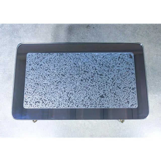 Italian Glass and Metal Coffee Table, 1950s For Sale - Image 3 of 9