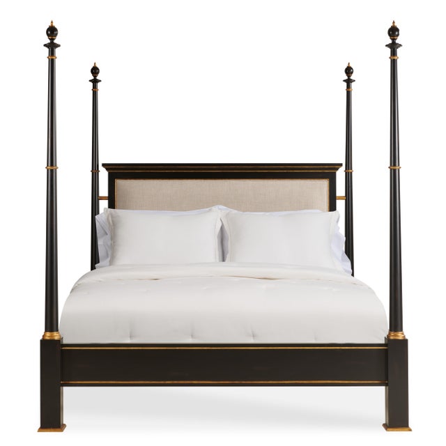 Century Furniture Century Furniture Barrington Poster Bed with Uph Headboard - King Size 6/6 For Sale - Image 4 of 4