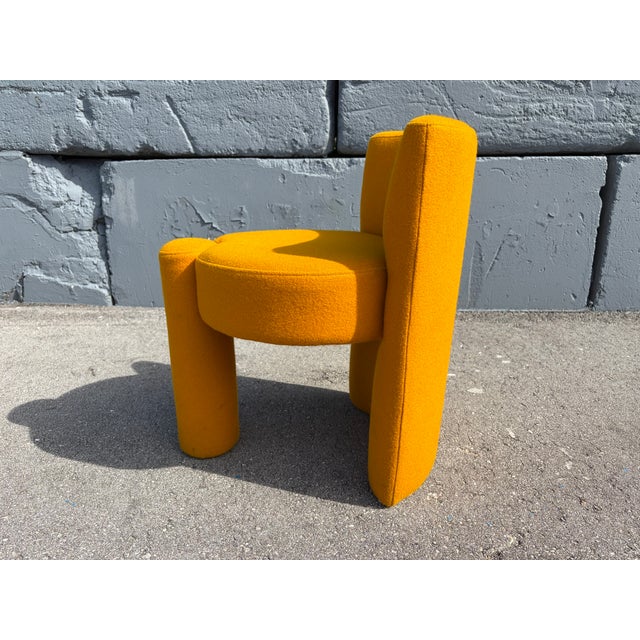 Textile Modern Designer Chairs or Stools, Sunflower Yellow For Sale - Image 7 of 8