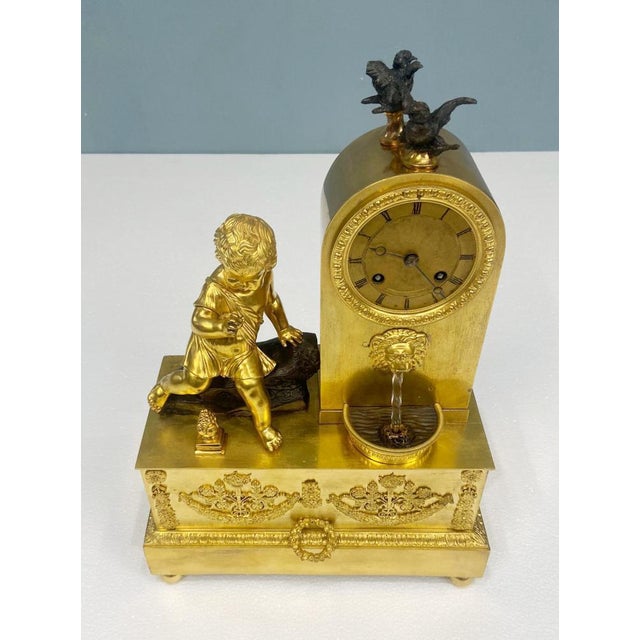 French Gilt Waterfall Clock from Henry Dasson, 1843 For Sale - Image 8 of 18