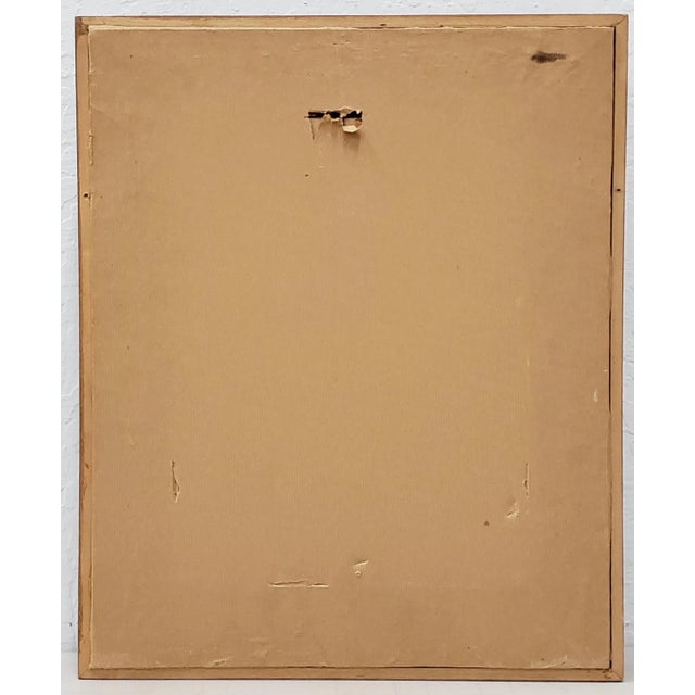 Green Louis Emiel Chappel (1888-1963) Floral Still Life II Oil Painting C.1950s For Sale - Image 8 of 9