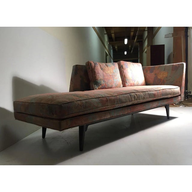 Textile Edward Wormley for Dunbar Chaise Longue Sofa For Sale - Image 7 of 10