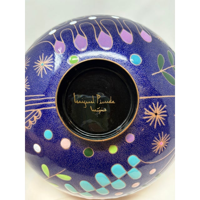 Metal Miguel Pineda Enameled Bowl, Large For Sale - Image 7 of 7