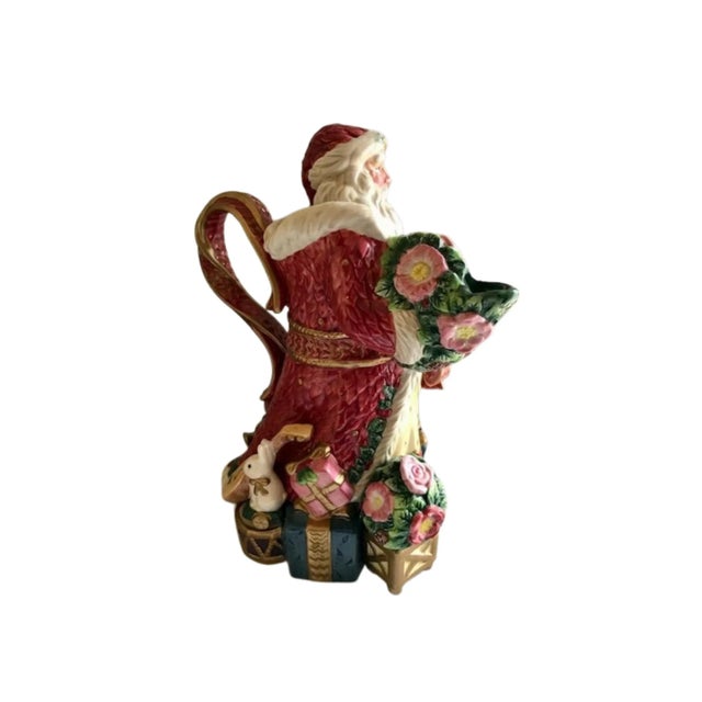 American 1990s Fitz and Floyd Santa Pitcher For Sale - Image 3 of 8