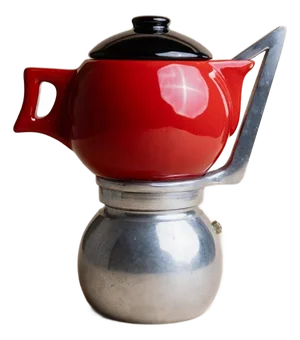 Pop Art Moka Maker with Ceramic Pot from Caffe Cellana, Italy, 1980s