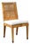 Mid-Century Rattan & Bamboo Wrapped & Upholstered Chair Signed Bielecky Brothers For Sale